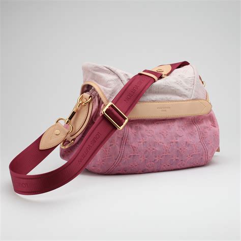 louis vuitton sunshine hobo bag with pink monogram denim